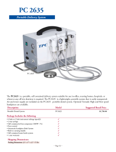 Портативная стоматологическая установка TPC PC-2635