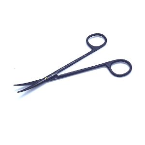 Ножницы черные Metzenbaum Ultra изогнутые 1139-400B, 14 см, Schwert