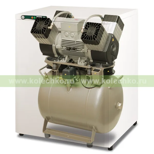 EKOM DK50 4VR/50S/M — безмасляный компрессор со шкафом, с осушителем, для четырех стоматологических установок (200 л/мин, 6 – 8 бар) / Гарантия 2 года