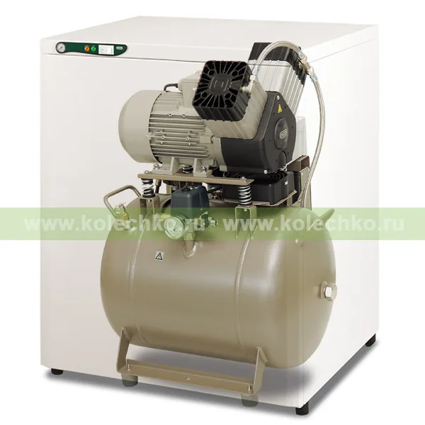 EKOM DK50 2V/50S/M — безмасляный компрессор со шкафом, с мембранным осушителем, для двух стоматологических установок (104 л/мин, 6 – 8 бар) / Гарантия 2 года  / В НАЛИЧИИ