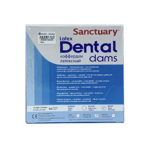 Коффердам латексный средний Dental Dams, мятный, 152х152мм, 36шт.