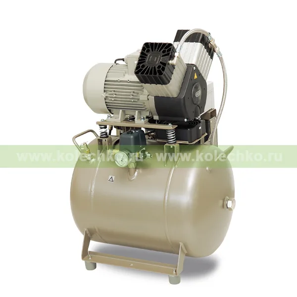 EKOM DK50 2V/50/M — безмасляный компрессор без шкафа, с мембранным осушителем, для двух стоматологических установок (104 л/мин, 6 – 8 бар) / Гарантия 2 года / В НАЛИЧИИ